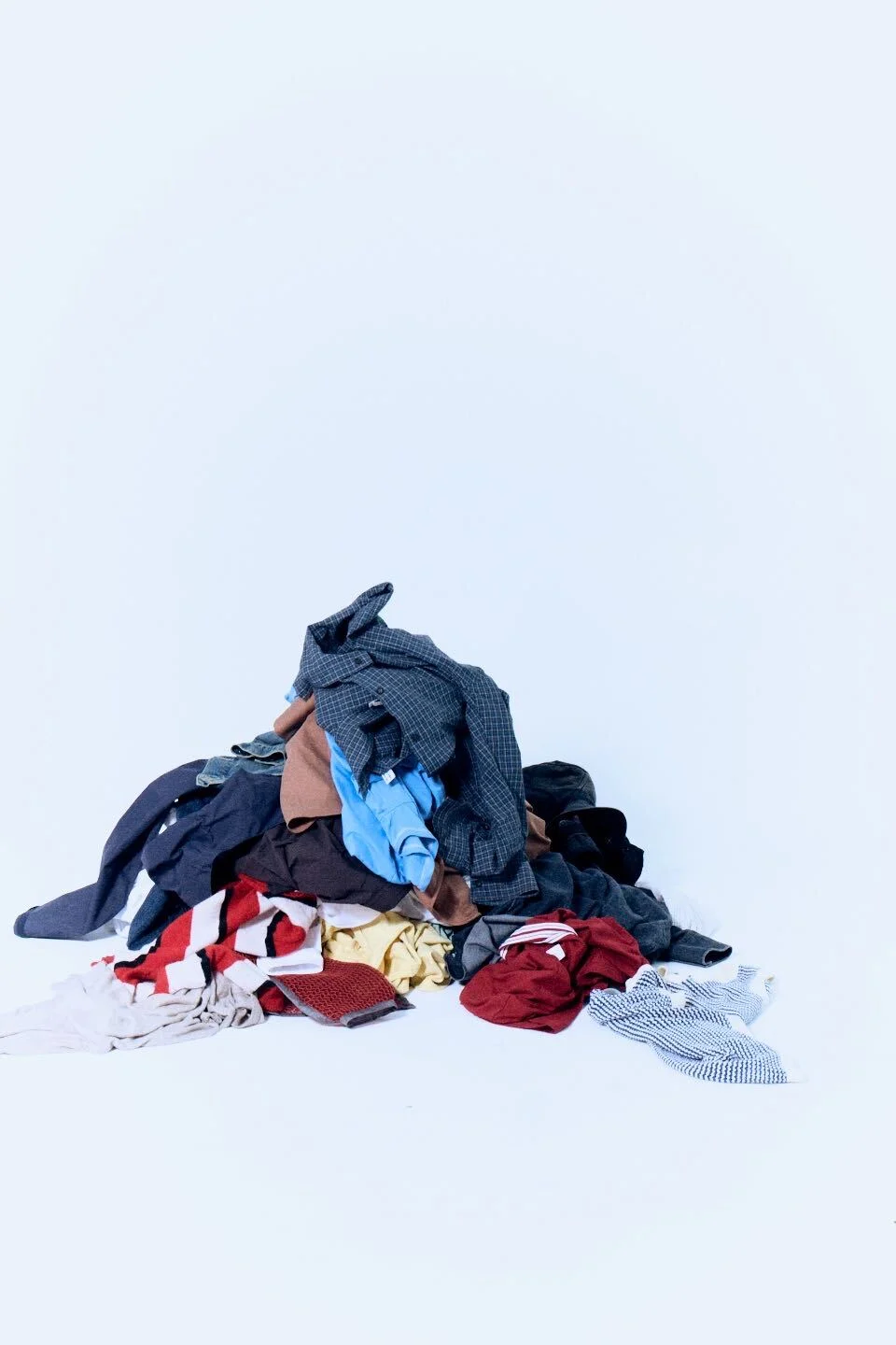 A pile of clothes ready to be collected