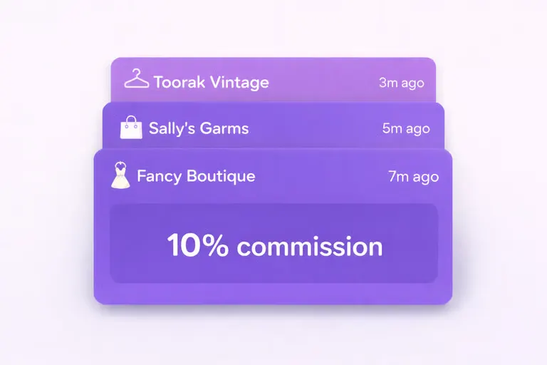 Reseller offers on a consignment in the Ragpiq app